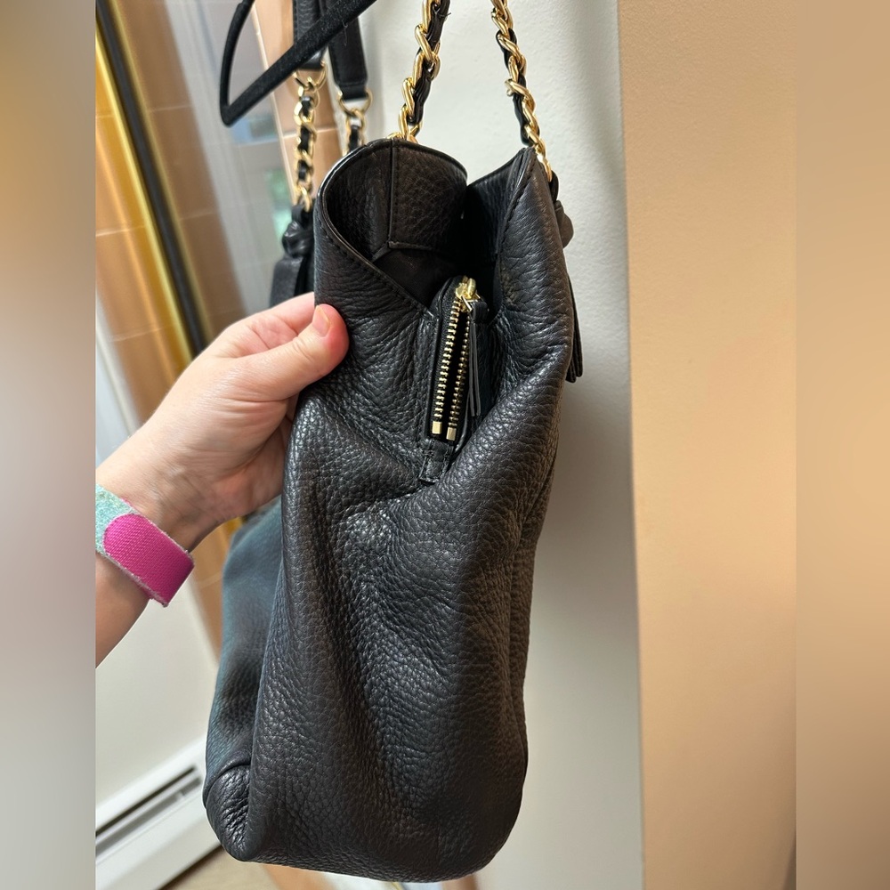 Tory Burch Black Leather Tote Bag - Picture 7 of 10